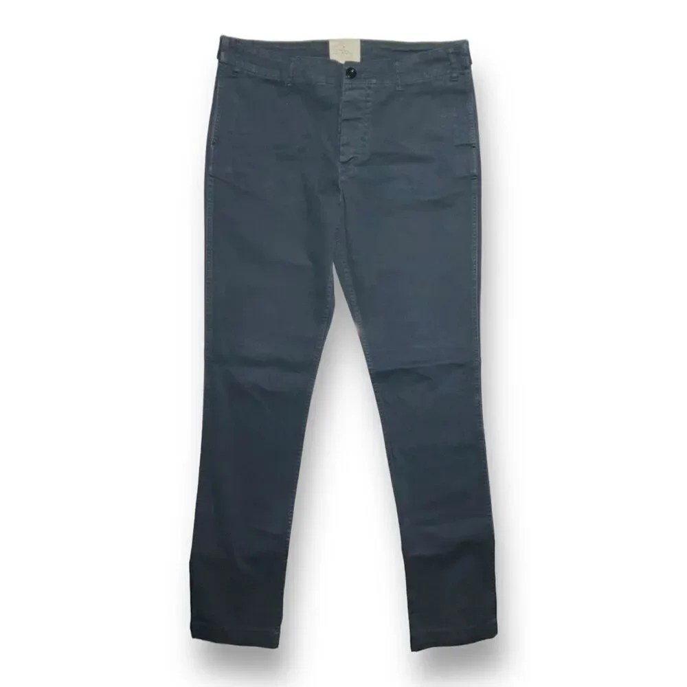 🔵 Paul Smith Red Ear Men’s Blue Dress Pants 👖 Size 32 Button  Smart Casual Vibes